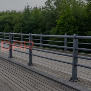 Дорожные ограждения с круглым поручнем и прямым креплением ДО - 14 