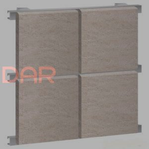 Стеновые кассеты под камень 1107х600, 1 мм, закрытые, оцинкованные 