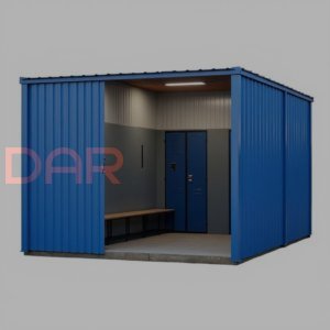 МДР-02 (6м) МДФ - раздевалка из двух блок-контейнеров, отделанных цветным профлистом 
