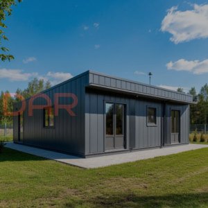 БМ-46 СП - одноэтажное модульное здание из двух блок-контейнеров &laquo;сэндвич&raquo; для стадиона 
