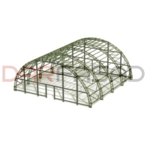 Арочный ангар из сэндвич панелей 12x12 м 