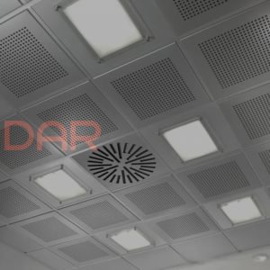 Кассета потолочная металлические перфорированная сталь Rg 5,0-12,0 (поля 20мм) 1 мм 