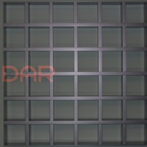 Грильято DL15 100х100 выс. 37 шир. 15 металлик 