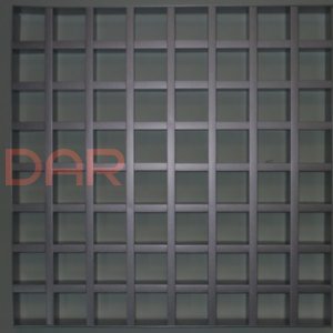 Грильято DL15 75х75 выс. 37 шир. 15 металлик 