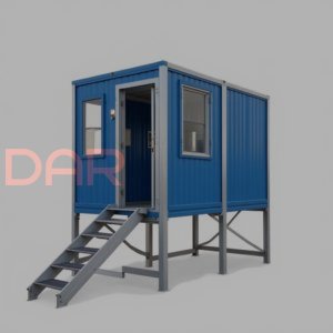 ПБК-15 СП - трёхметровый пост охраны из сэндвич-панелей на каркасном металлическом подиуме 